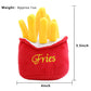 Interactive Dog Simulation Fast Food Themed Plush Squeaky Toys for Pet Training, Puppy Chewing
