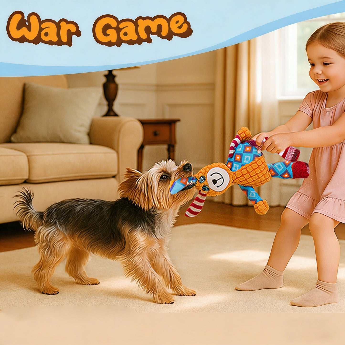 Interactive Dog Squeaky Chew Toys Plush Crinkle Dog Toys Treat Boredom Pet Training Teeth Cleaning