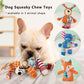 Interactive Dog Squeaky Chew Toys Plush Crinkle Dog Toys Treat Boredom Pet Training Teeth Cleaning