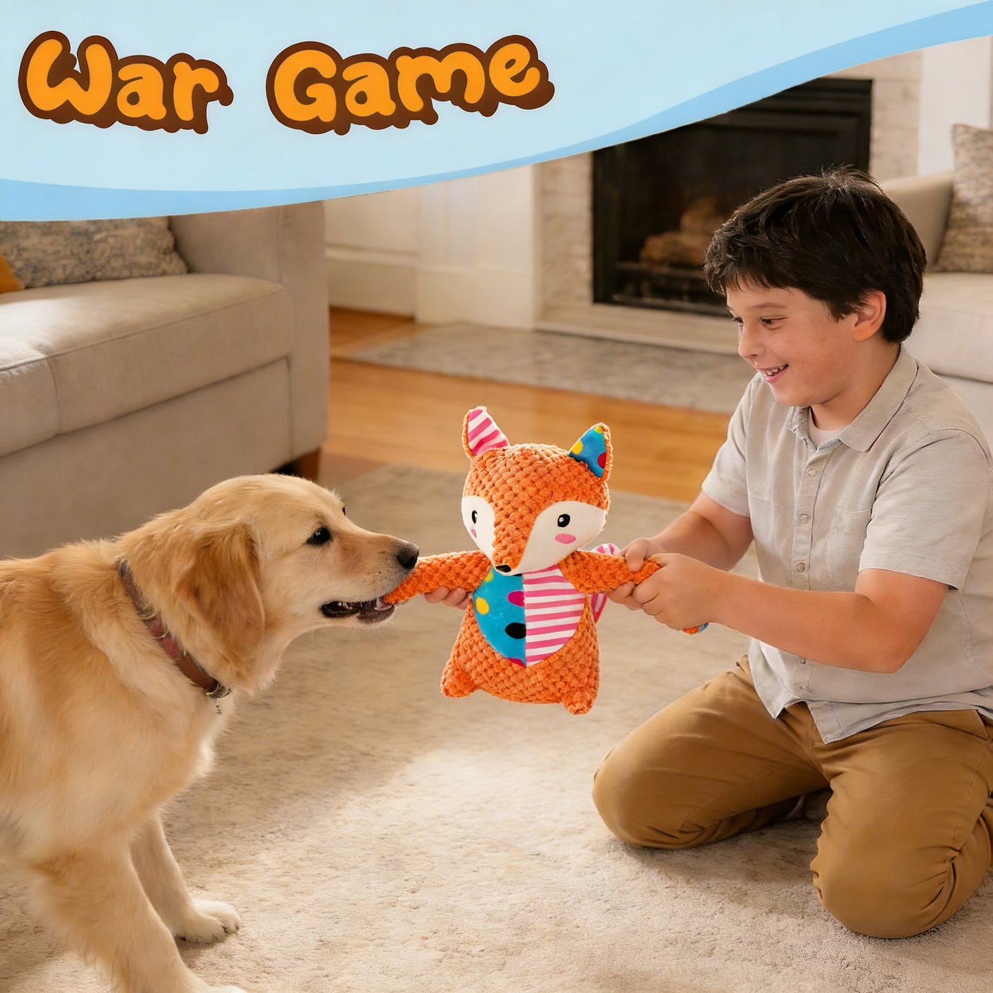 Interactive Dog Squeaky Chew Toys Plush Crinkle Dog Toys Treat Boredom Pet Training Teeth Cleaning
