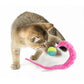 Interactive Bouncy Ball with Tail for Cat Fuzzy Worm Fetch Toy for Bored Indoor Adult Cats and Kitties