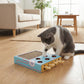 Interactive Cat Puzzle Scratcher with Pull Tabs Whack a Mole Toy Corrugated Cardboard Cat Activity Board