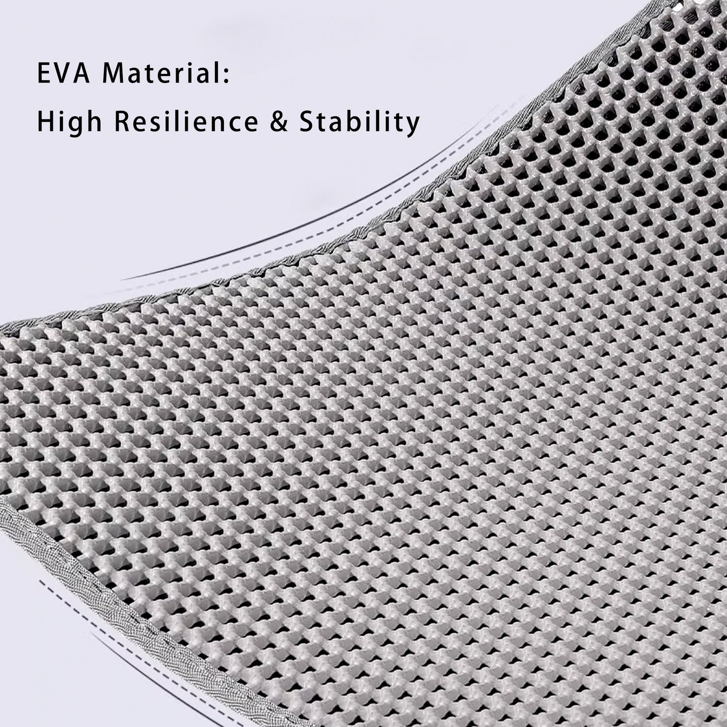 Cat Litter Trapping Mat 24*18in Double Layer Honeycomb Design Soft EVA Non Slip Easy Clean