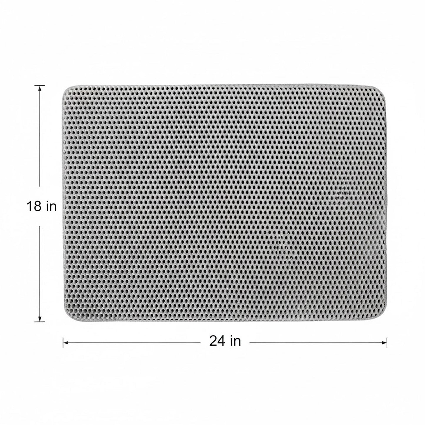 Cat Litter Trapping Mat 24*18in Double Layer Honeycomb Design Soft EVA Non Slip Easy Clean