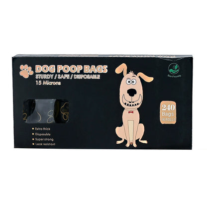 Dog Waste Bags 240 Bags in 16 Rolls Leakproof Easy Tear Unscented Pet Cleanup Bags