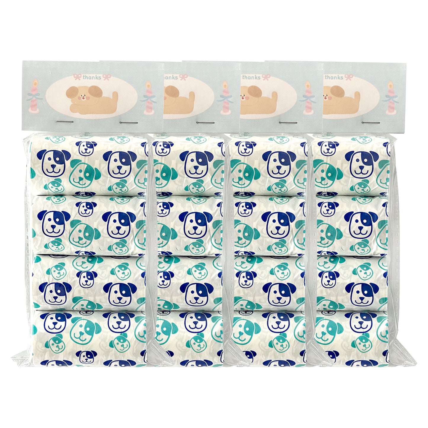 Dog Waste Bags 240 Bags in 16 Rolls Printed Easy Tear Leakproof Pet Cleanup Bags