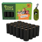 Biodegradable Dog Waste Bags Leakproof Easy Tear Black Cleanup Bags with Dispenser for Pets