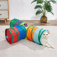 3 Way Cat Tunnel Toy with Crinkle Fabric and Hanging Ball Collapsible Design
