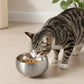 Stainless Steel Cat Bowl with Smooth Interior for Food and Water