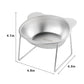 Elevated Stainless Steel Cat Bowl with 15 Degree Tilt and Stable Stand