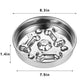 Stainless Steel Dog Slow Feeder Bowl with Raised Design