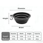Collapsible Travel Dog Water Bowl with Carabiner Clip Non-Slip Base