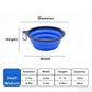 Collapsible Travel Dog Water Bowl with Carabiner Clip Non-Slip Base