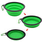 Collapsible Travel Dog Water Bowl with Carabiner Clip Non-Slip Base
