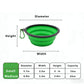 Collapsible Travel Dog Water Bowl with Carabiner Clip Non-Slip Base