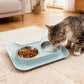 Stainless Steel Double Cat Bowl with Non-Slip Base for Food and Water