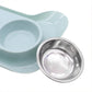 Stainless Steel Double Cat Bowl with Non-Slip Base for Food and Water