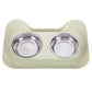 Stainless Steel Double Cat Bowl with Non-Slip Base for Food and Water