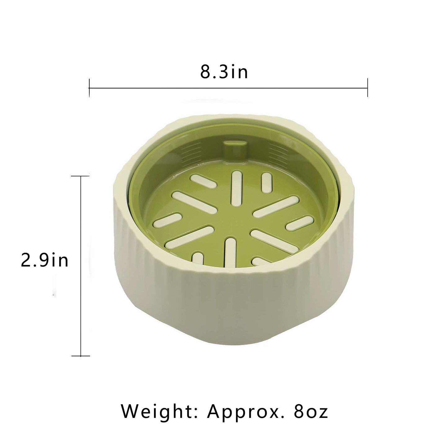 Pet Slow Feeder Bowl with Removable Insert, Non-Slip Base, Convertible Design