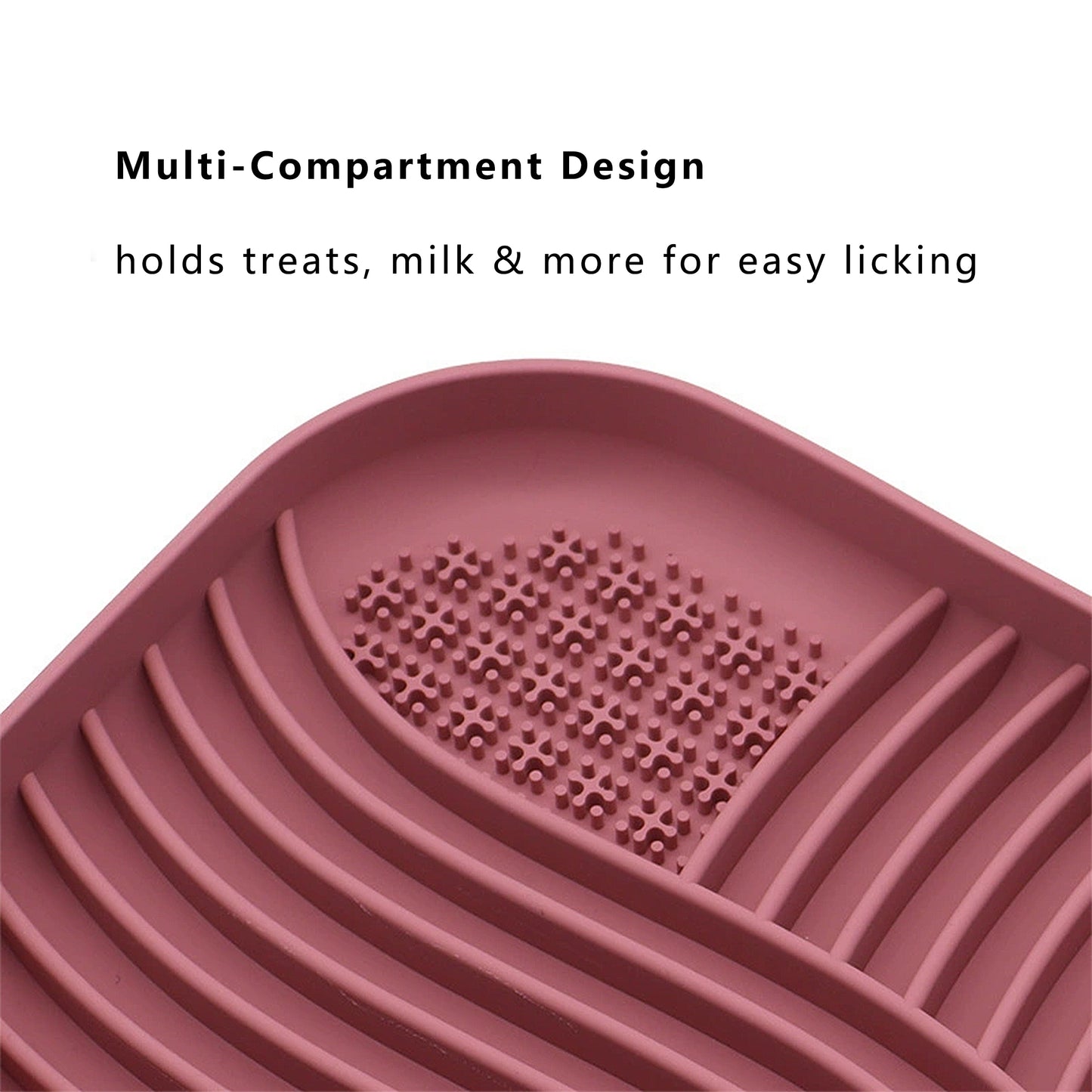 Pet Slow Feeder Licking Mat with Suction Base Silicone Feeding Pad for Dogs and Cats