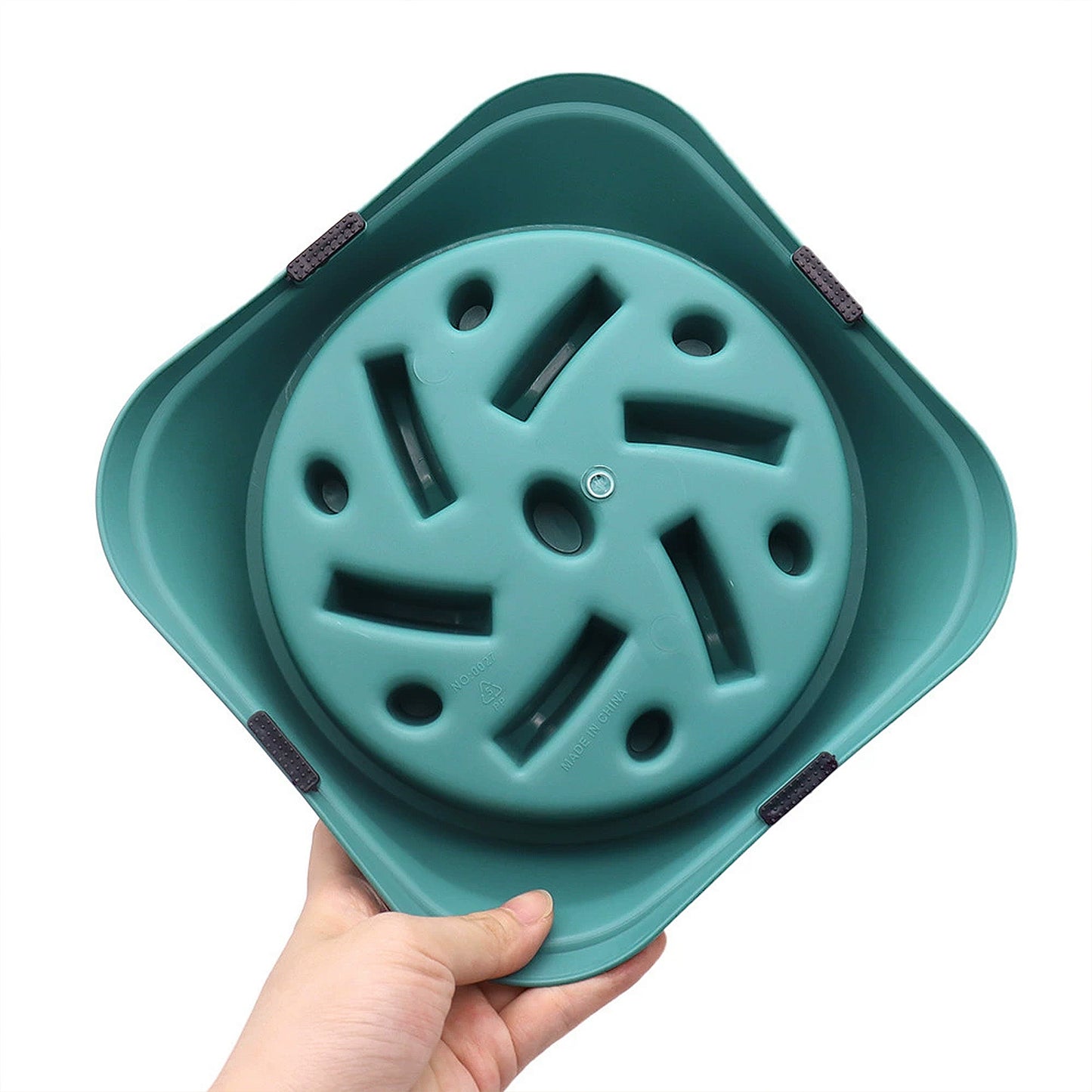 Slow Feeder Dog Bowl with Non-Slip Base Helps Reduce Fast Eating