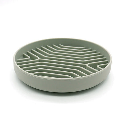 Pet Slow Feeder Bowl with Non Slip Base Silicone Licking Mat Design for Cats and Dogs