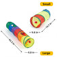 Cat Tunnel Toy with Crinkle Fabric Peek Hole and Hanging Ball Collapsible Indoor Cat Play Tunnel