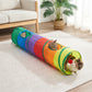 Cat Tunnel Toy with Crinkle Fabric Peek Hole and Hanging Ball Collapsible Indoor Cat Play Tunnel