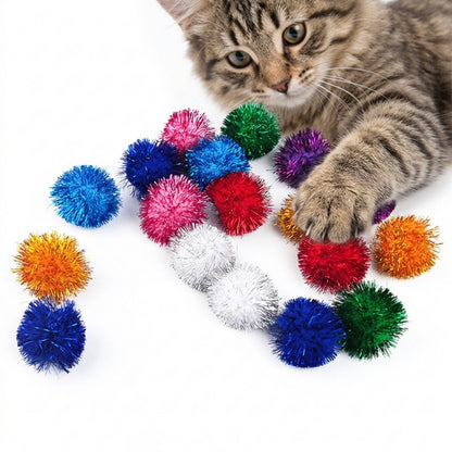Crinkle Cat Toy Balls Interactive Foil Cat Toys Lightweight Cat Play Balls for Indoor Cats