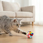 Colorful Plush Cat Toy Balls with Bell Soft Interactive Cat Balls for Indoor Cats 6 Pack