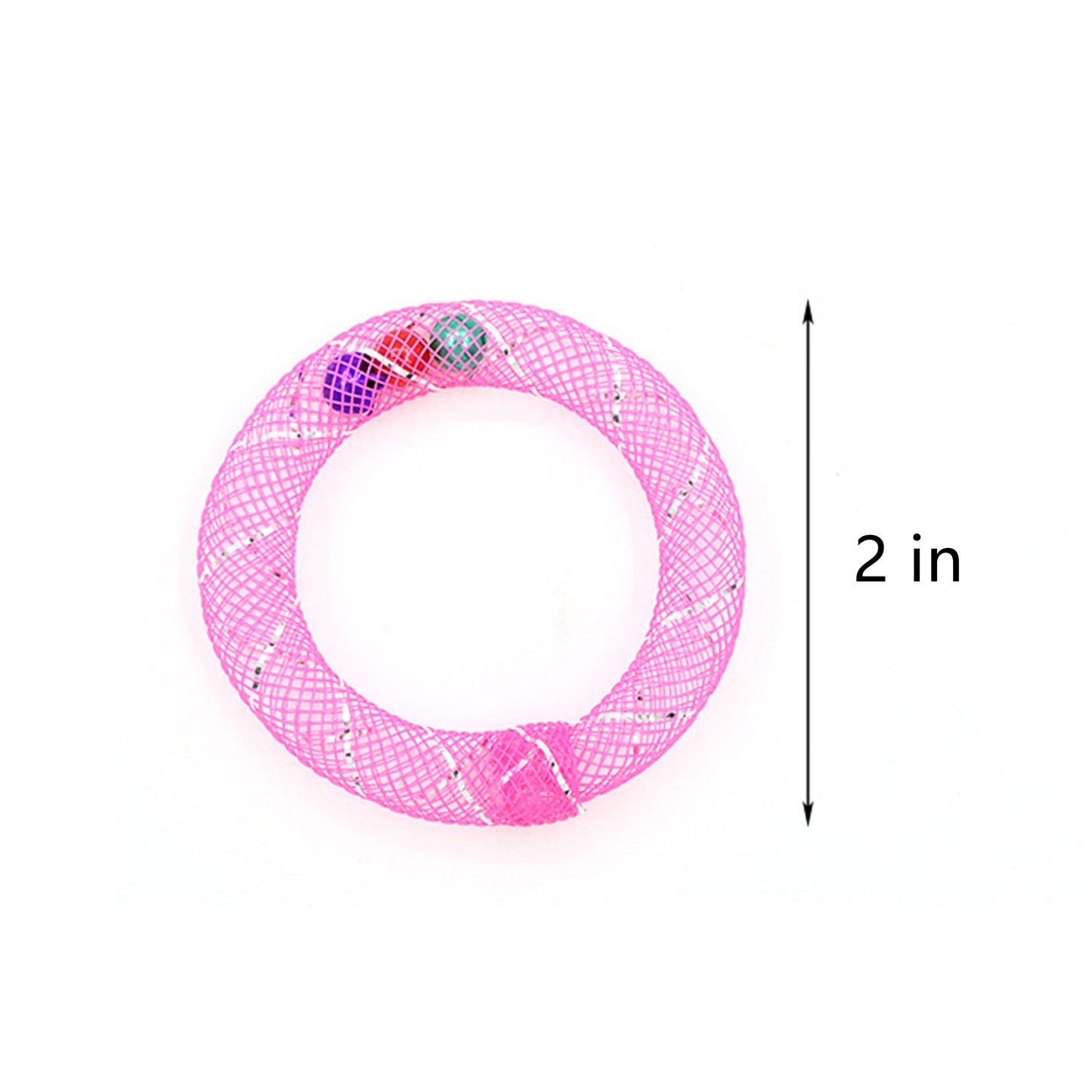 Interactive Mesh Cat Toy Rings with Bell Colorful Lightweight Cat Toys for Indoor Cats 6 Pack