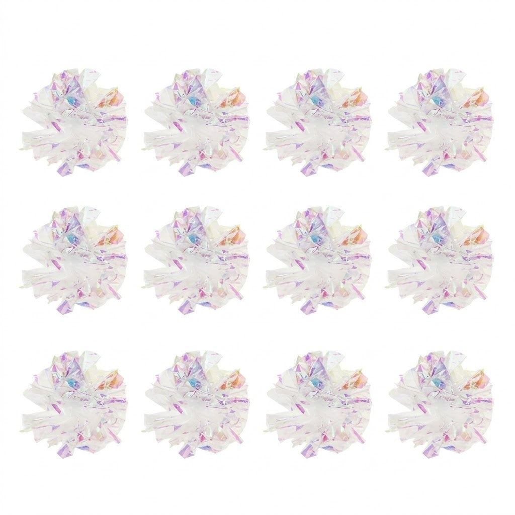 Cat Crinkle Ball Toy Pack of 12 Lightweight Interactive Sound Teaser for Indoor Play
