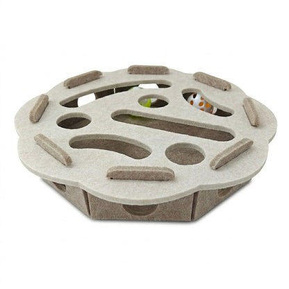 Interactive Cat Puzzle Toy Felt Treat Maze Enrichment Toy for Indoor Cats