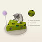 Interactive Cat Puzzle Toy with Balls and Feather Teaser Cheese Shape Enrichment Toys
