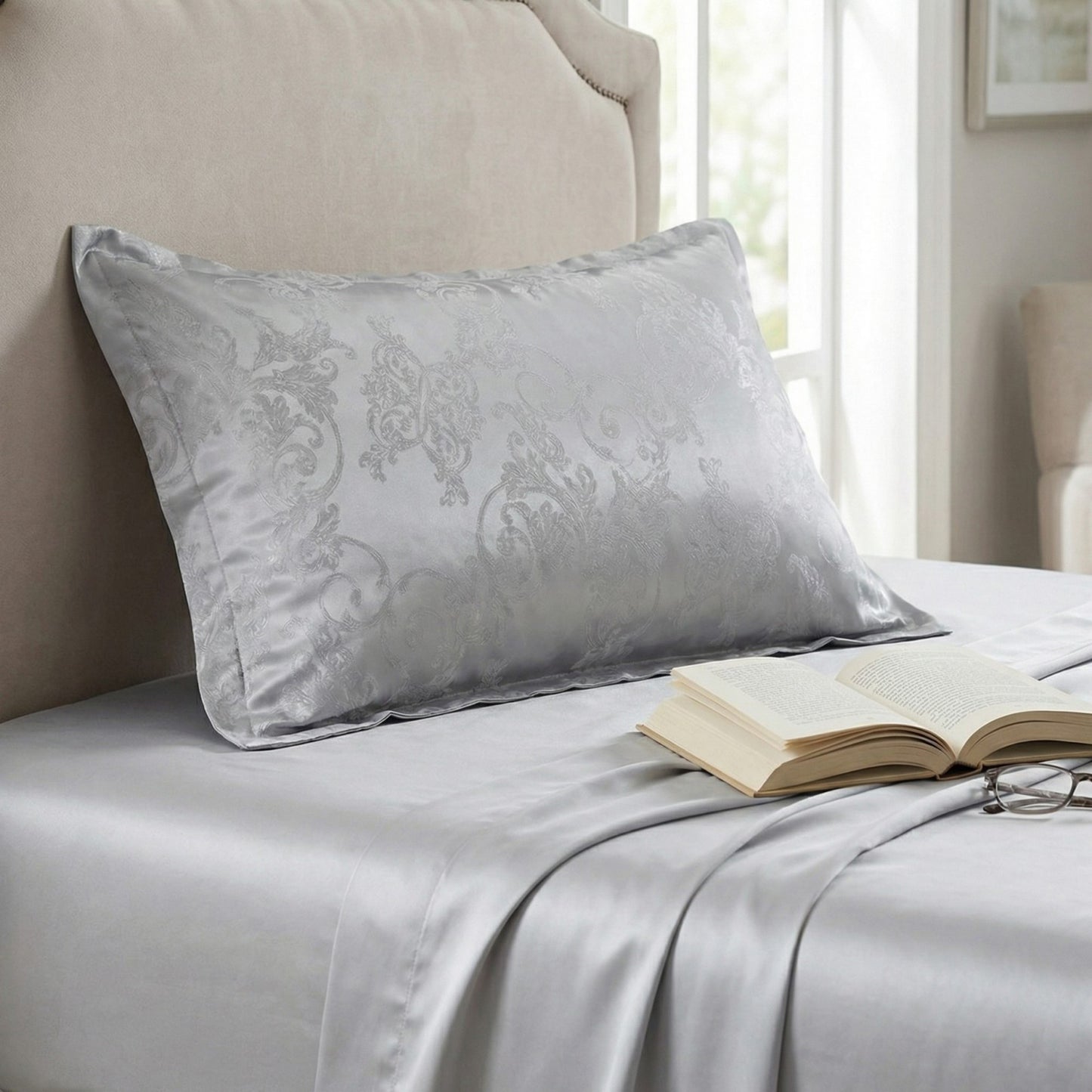 2-Pack Floral Print Pillowcases with Envelope Closure Decorative Sleep Cover Set 18.9x29in