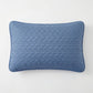 2-Pack Heart Quilted Pillowcases with Envelope Closure Decorative Sleep Cover Set 18.9x29in
