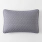 2-Pack Heart Quilted Pillowcases with Envelope Closure Decorative Sleep Cover Set 18.9x29in