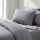 2-Pack Heart Quilted Pillowcases with Envelope Closure Decorative Sleep Cover Set 18.9x29in