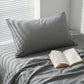 2-Pack Solid Color Pillowcases with Envelope Closure Decorative Sleep Cover Set 18.9x29in