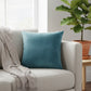 Solid Color Pillow Cover Decorative Square Cushion Case Single Piece 17.7x17.7in