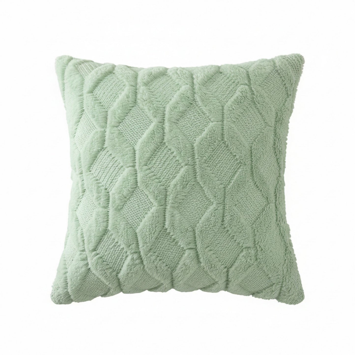 Cable Textured Pillow Cover Decorative Square Cushion Case Single Piece 17.7x17.7in