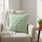 Cable Textured Pillow Cover Decorative Square Cushion Case Single Piece 17.7x17.7in