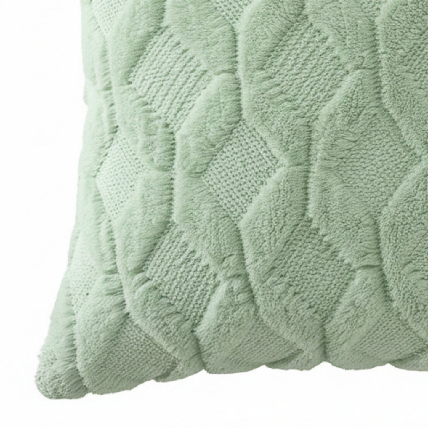 Cable Textured Pillow Cover Decorative Square Cushion Case Single Piece 17.7x17.7in
