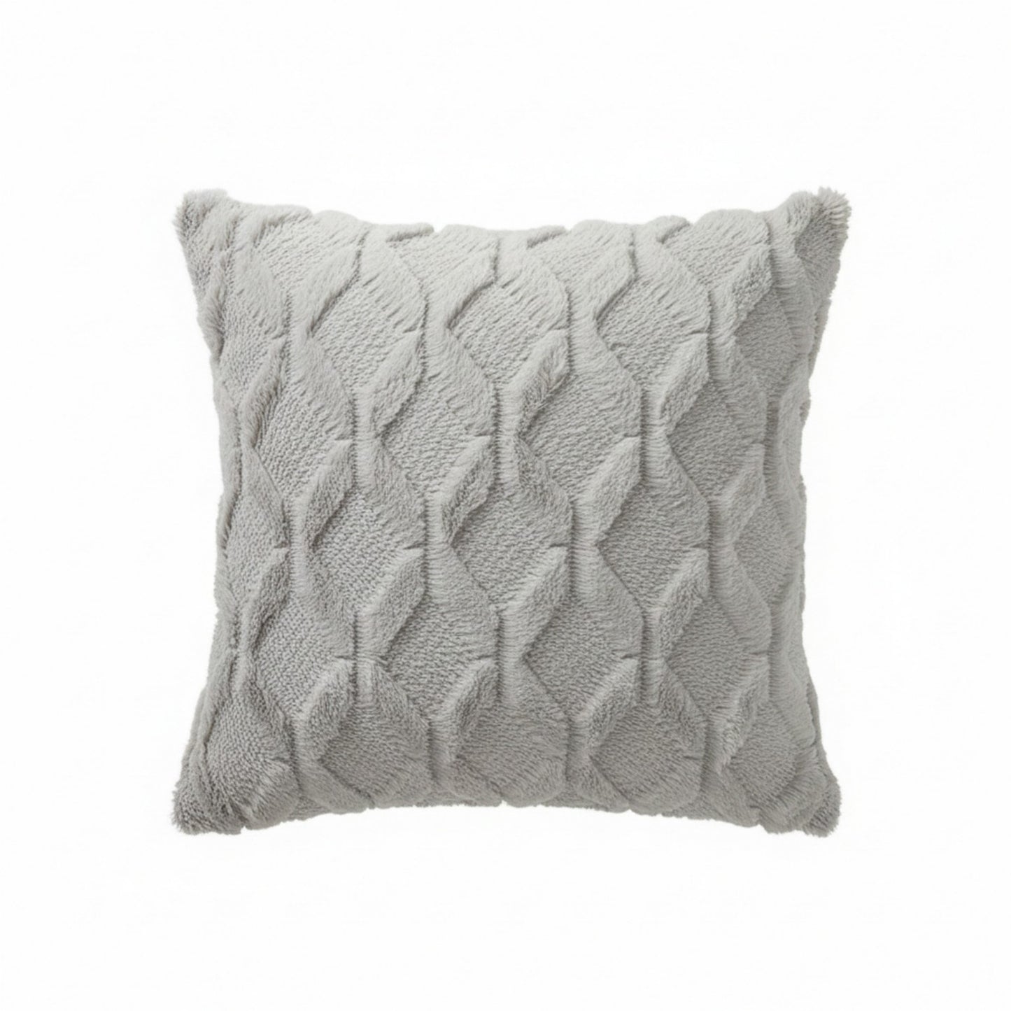 Cable Textured Pillow Cover Decorative Square Cushion Case Single Piece 17.7x17.7in
