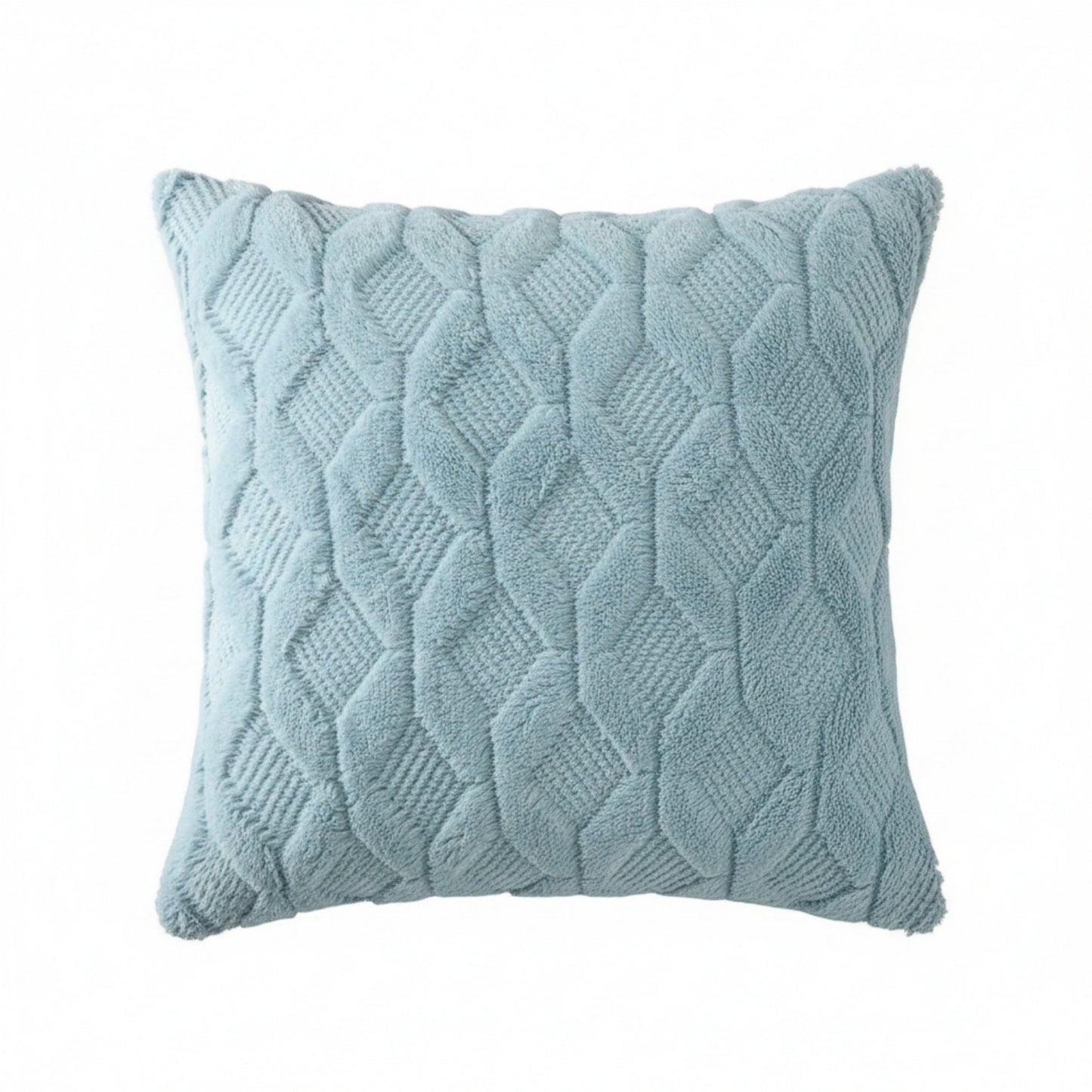 Cable Textured Pillow Cover Decorative Square Cushion Case Single Piece 17.7x17.7in
