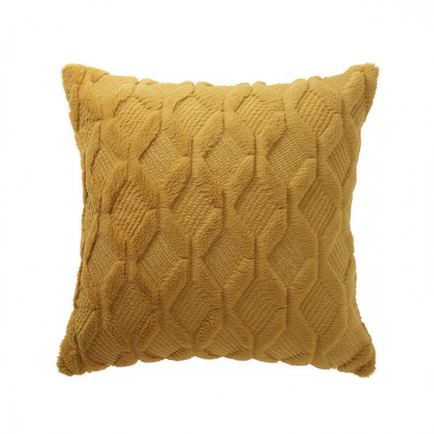 Cable Textured Pillow Cover Decorative Square Cushion Case Single Piece 17.7x17.7in