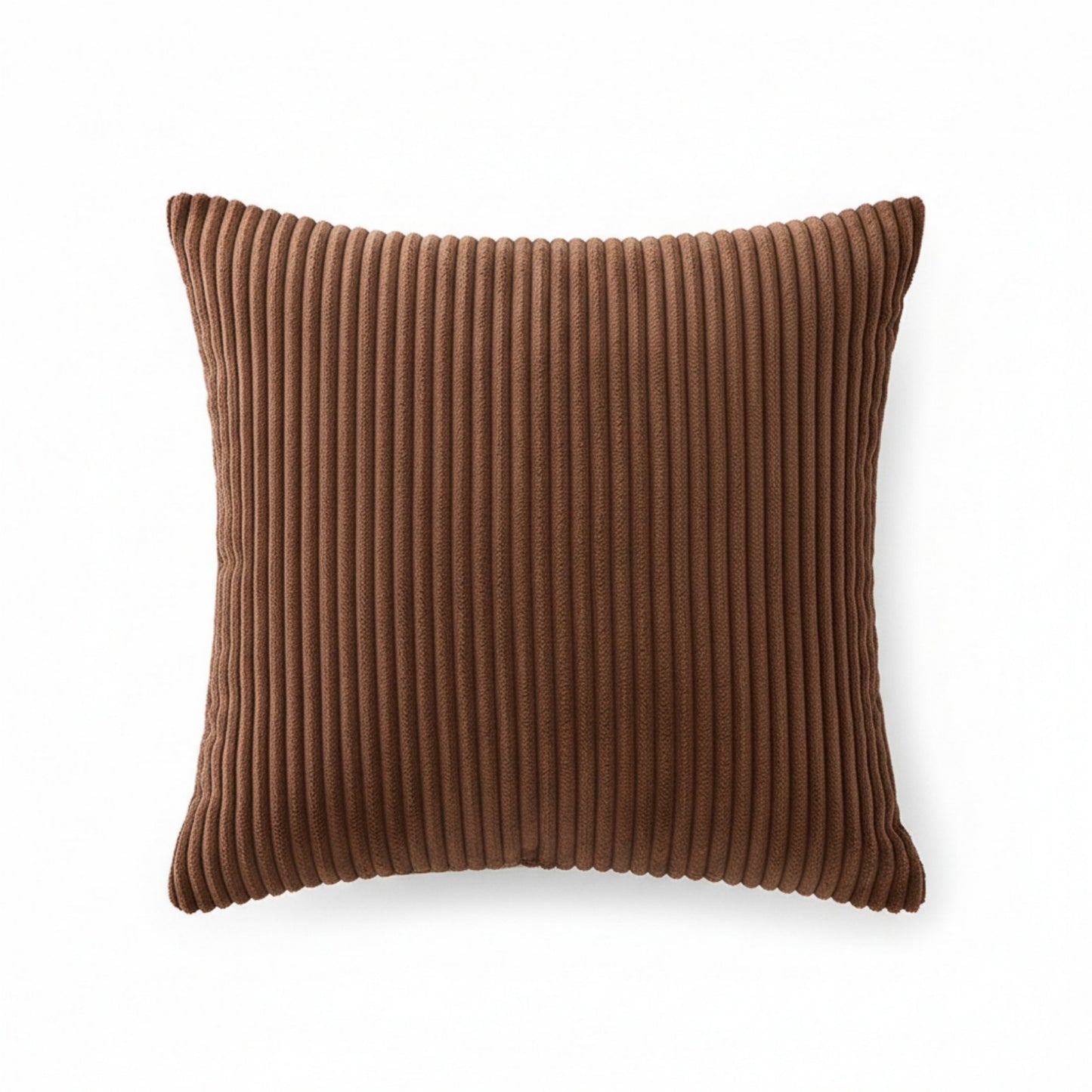 Ribbed Textured Pillow Cover Decorative Square Cushion Case Single Piece 17.7x17.7in