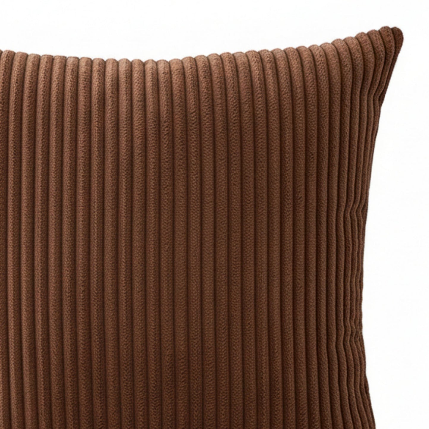 Ribbed Textured Pillow Cover Decorative Square Cushion Case Single Piece 17.7x17.7in
