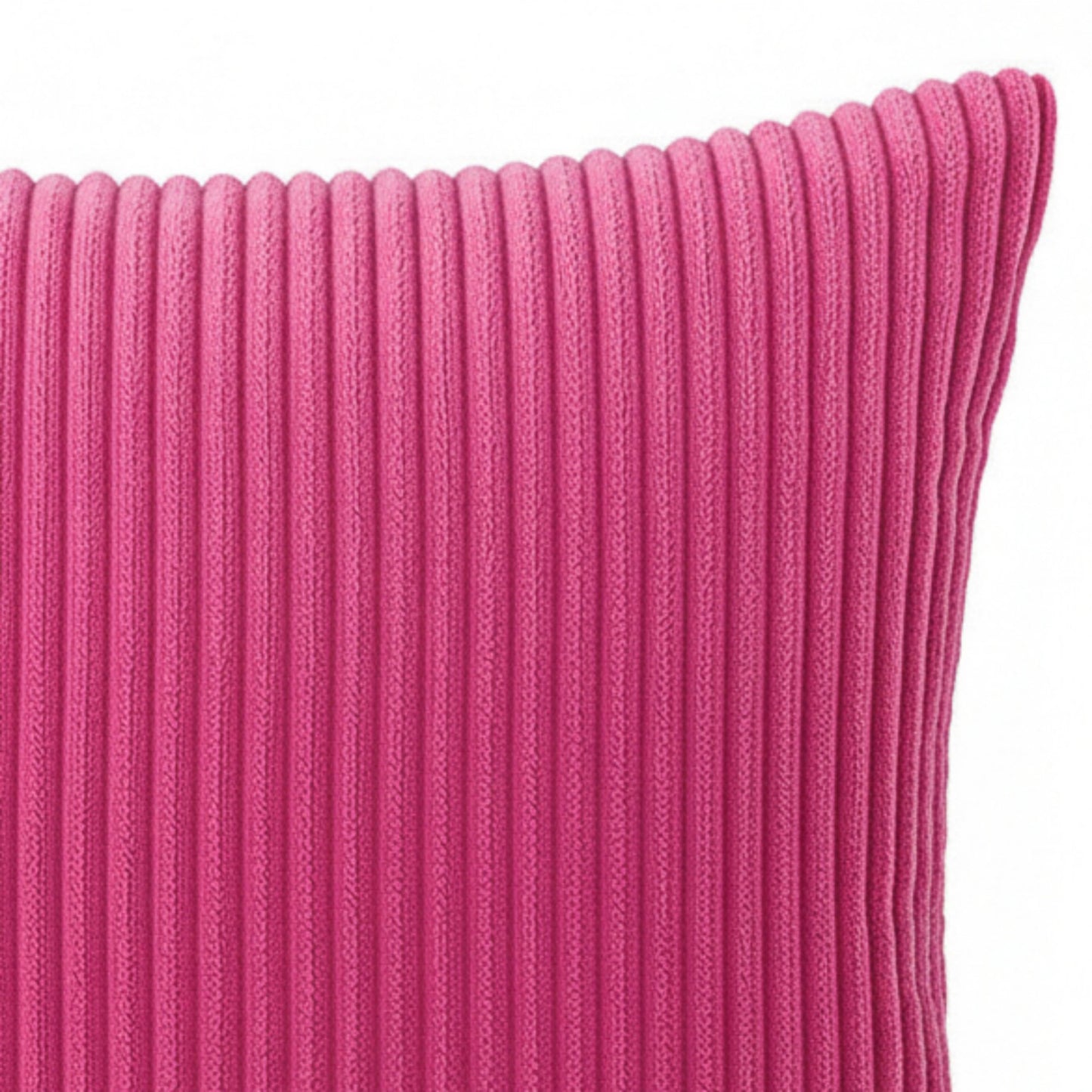 Ribbed Textured Pillow Cover Decorative Square Cushion Case Single Piece 17.7x17.7in
