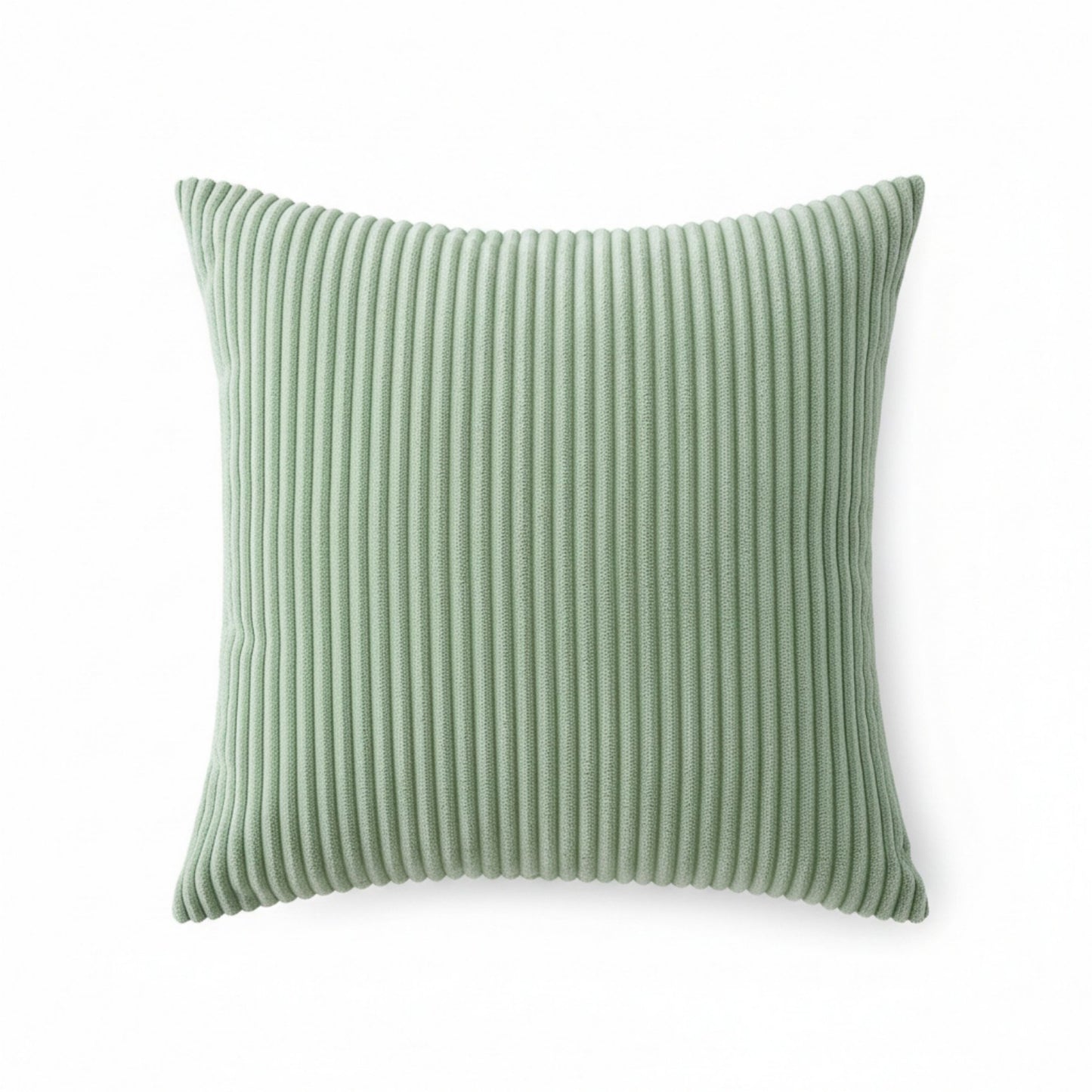 Ribbed Textured Pillow Cover Decorative Square Cushion Case Single Piece 17.7x17.7in